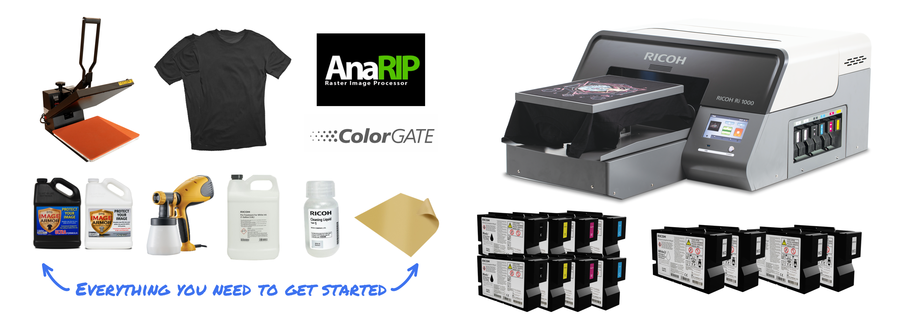 Ricoh Ri 1000 DTG Printer Package